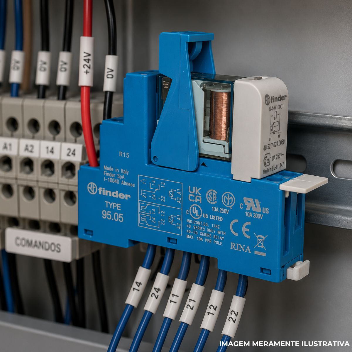 Rele Interface Acoplado 8a 24vcc 2rev (dpdt)