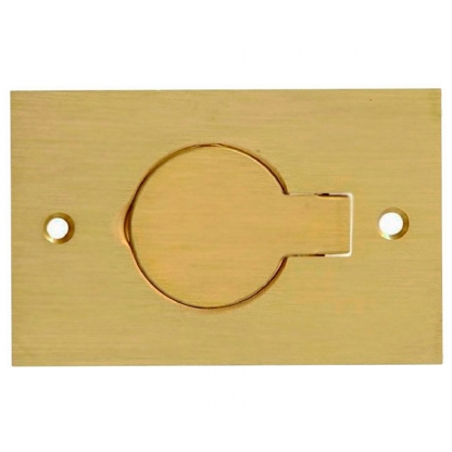 Placa Piso Unha Latão 4X2 Para 1 Tomada Universal - Stamplac