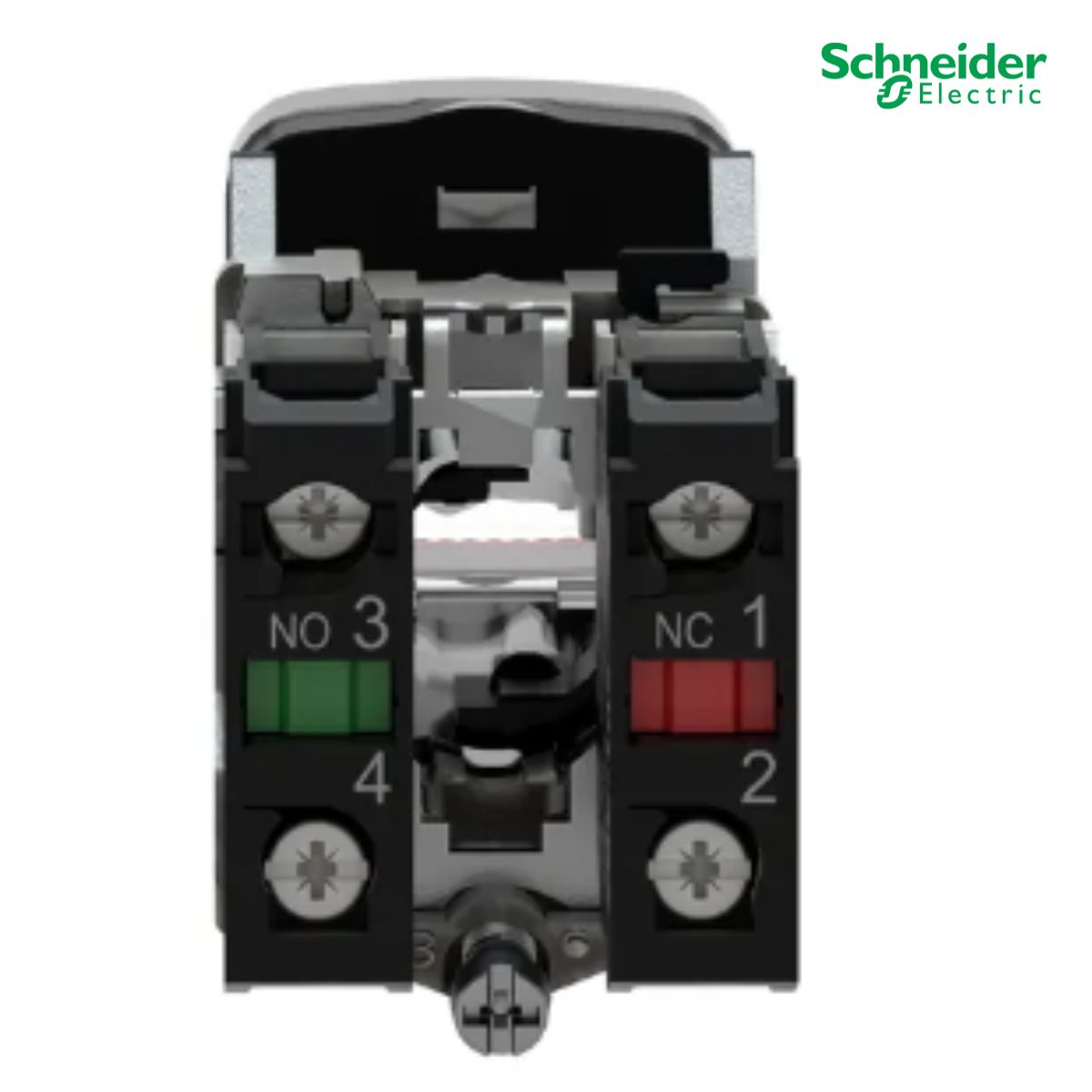 Botão Comando Pulsador Faceado/Saliente Iluminado Retangular 22Mm Metálico Verde/Vermelho 1Na+1Nf Led 220-240V (I/O) XB4BW73731M5 - Schneider Eletric