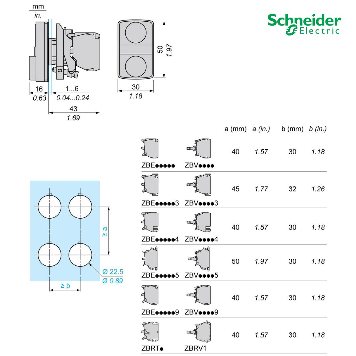 Botão Comando Pulsador Faceado/Saliente Iluminado Retangular 22Mm Metálico Verde/Vermelho 1Na+1Nf Led 220-240V (I/O) XB4BW73731M5 - Schneider Eletric