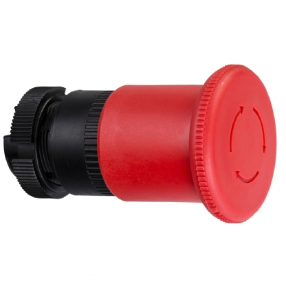 Frontal Plástico Botão Soco Brusco 40mm Girar Destravar Vermelho 22mm ZA2BS844 - Schneider Electric