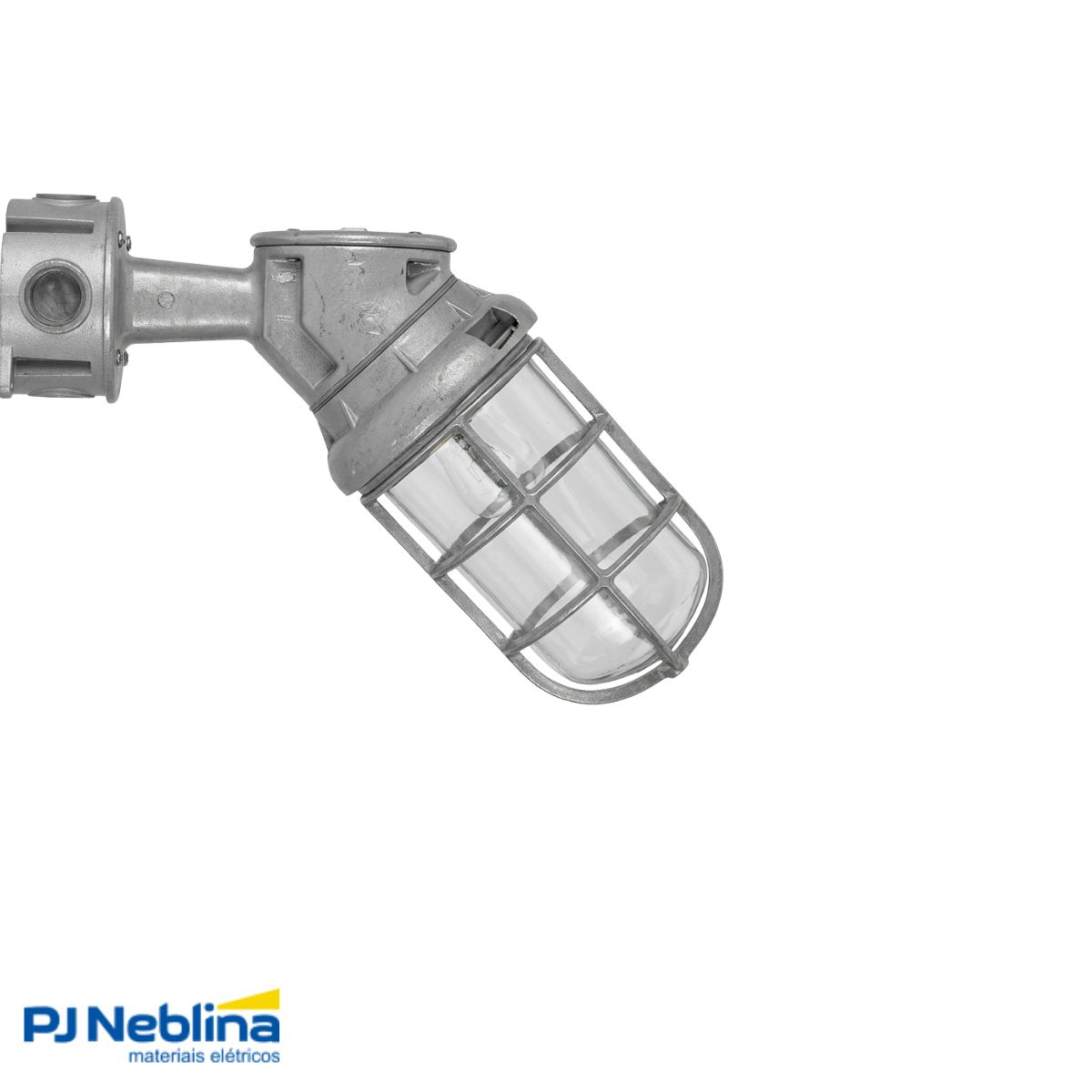 Luminária Industrial Arandela Tgvp Cz 250W E40 Difusor Vidro Alcalino 3/4 Bsp C/Aloj/Refl/Grade - Wetzel