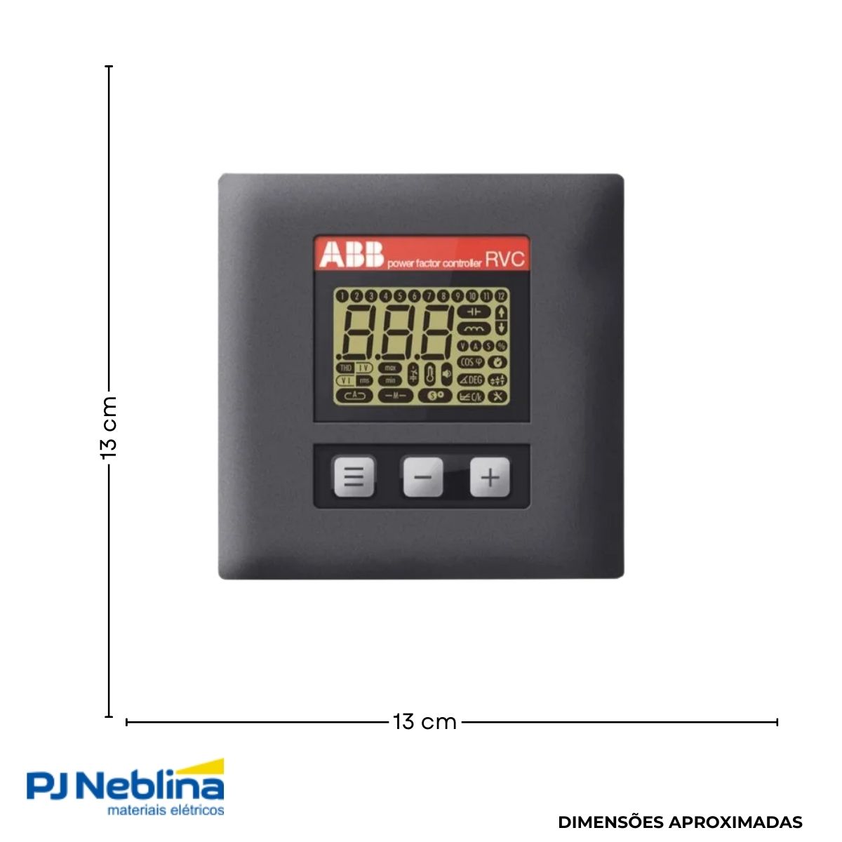 Controlador Fator Potencia Digital 100-440V 690Vca 6 Saídas 1Tc Ajust Aut Prog - Abb