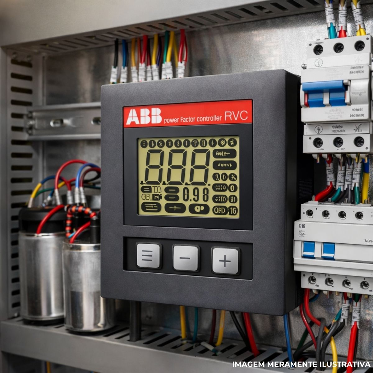 Controlador Fator Potencia Digital 100-440V 690Vca 6 Saídas 1Tc Ajust Aut Prog - Abb