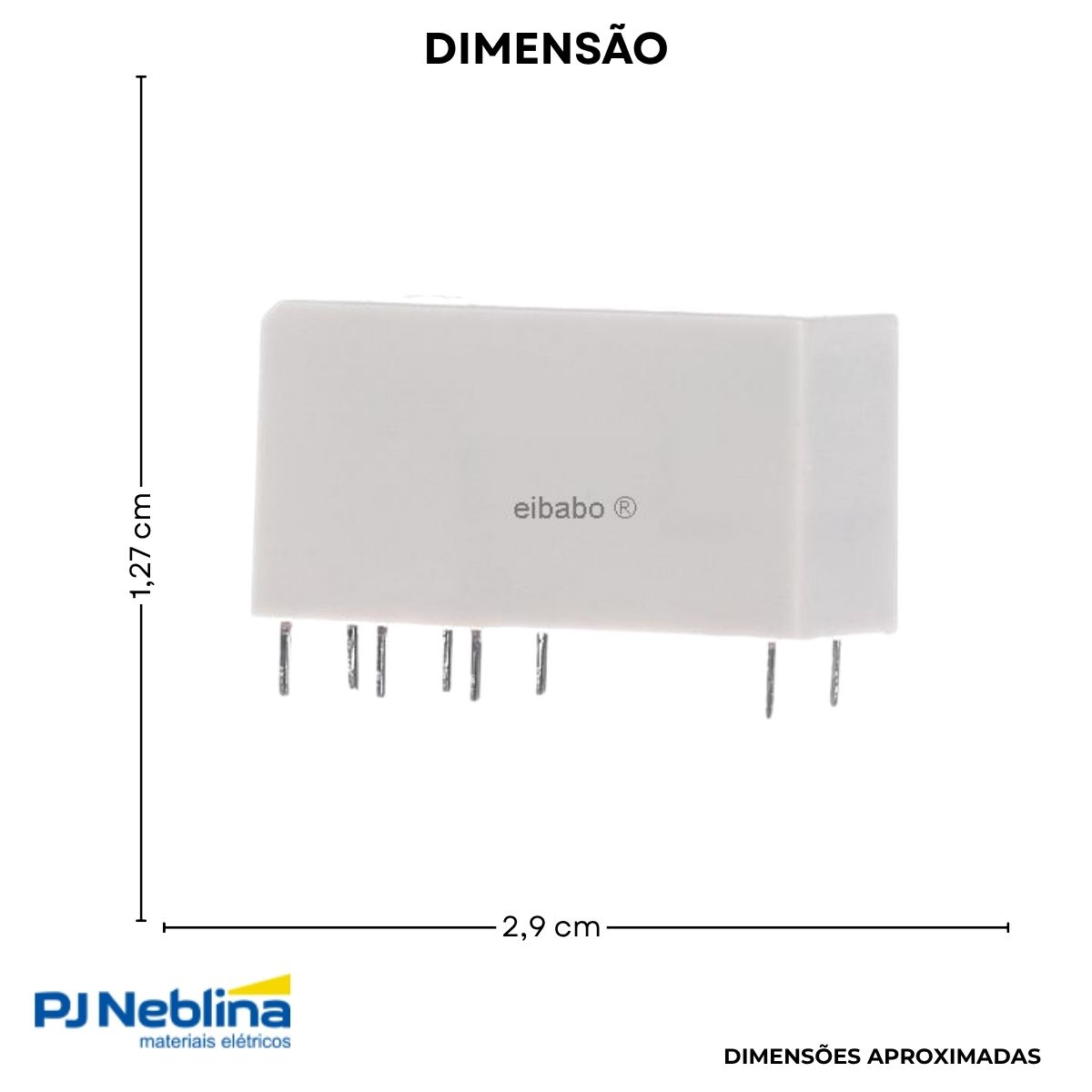 Rele Industrial Mini 8a 24vcc 2rev (dpdt)