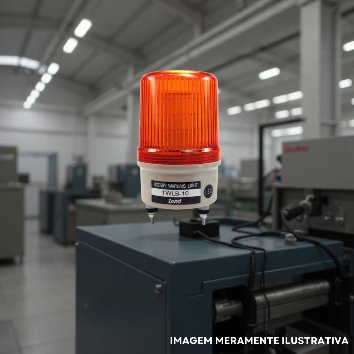 Sinalizador Luminoso Giroled Continuo 24V Led 100Mm Lr C/Buzzer - Metaltex