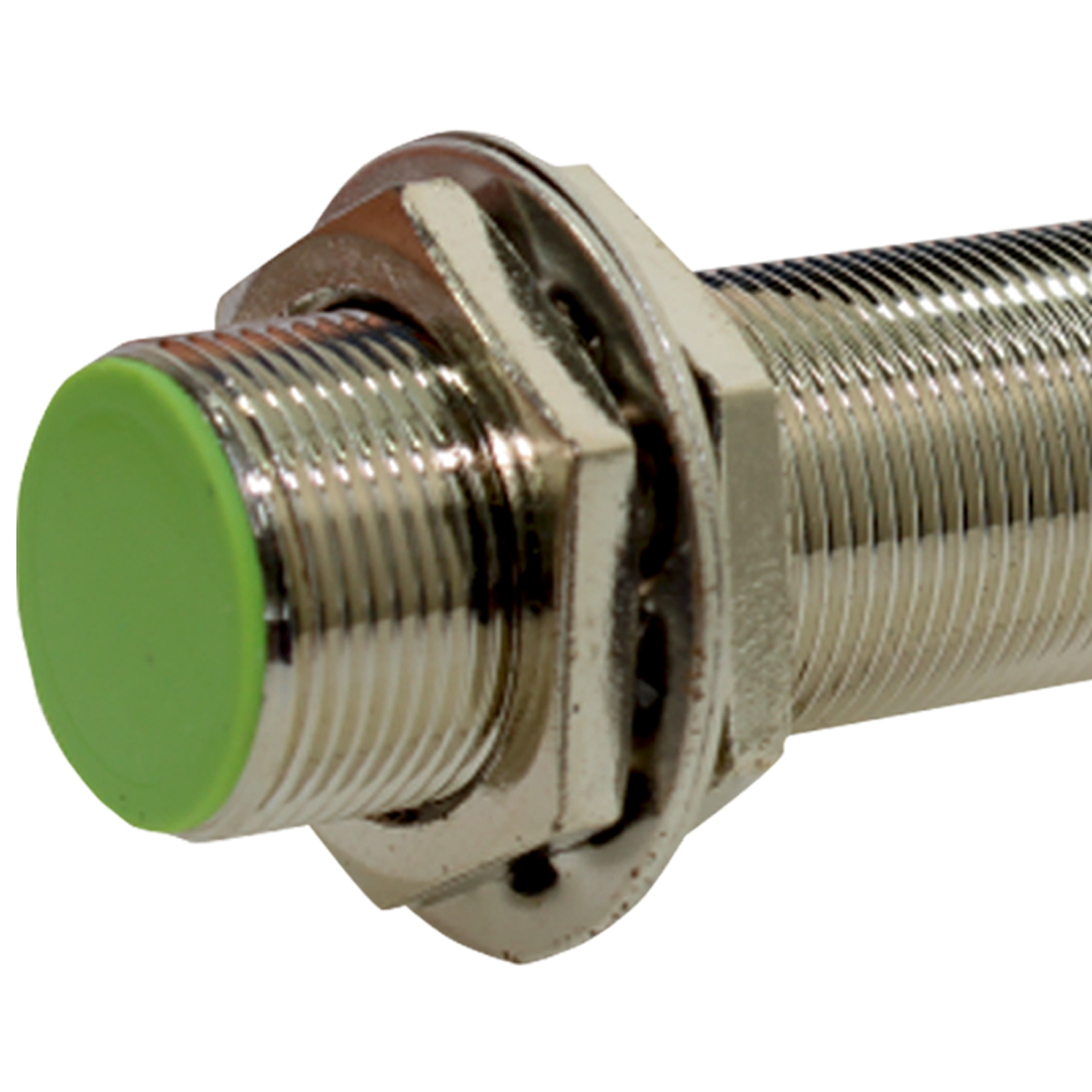 Sensor Indutivo Cilíndrico Roscado Sn=5Mm M18X1,00Mm Latão 4 Fios 10-36Vcc Conector M12 Pnp - Metaltex
