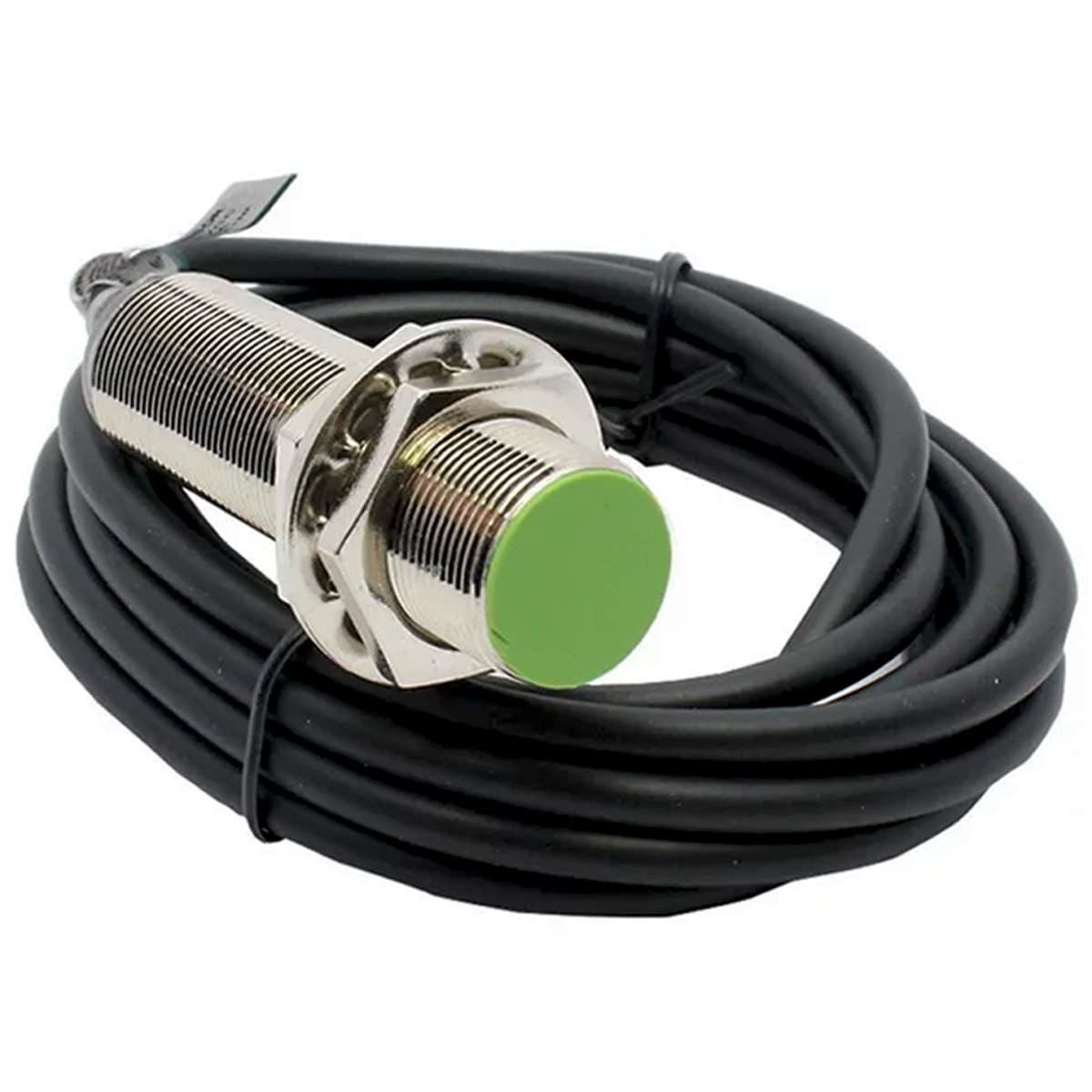 Sensor Indutivo Cilíndrico Roscado Sn=5Mm M18X1,00Mm Latão 4 Fios 10-36Vcc Conector M12 Pnp - Metaltex