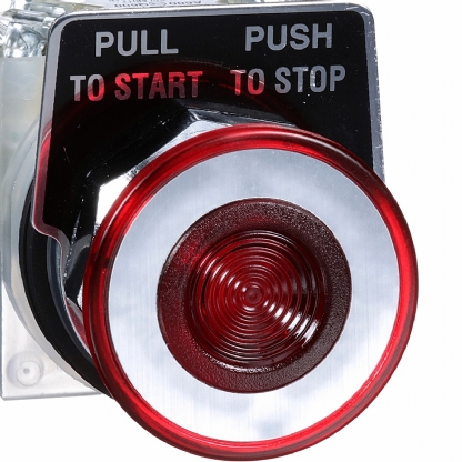 Botão Metálico Empurra Puxa Soco 1Na+1Nf D41 30mm Vermelho 9001KR9RH13 - Schneider Electric