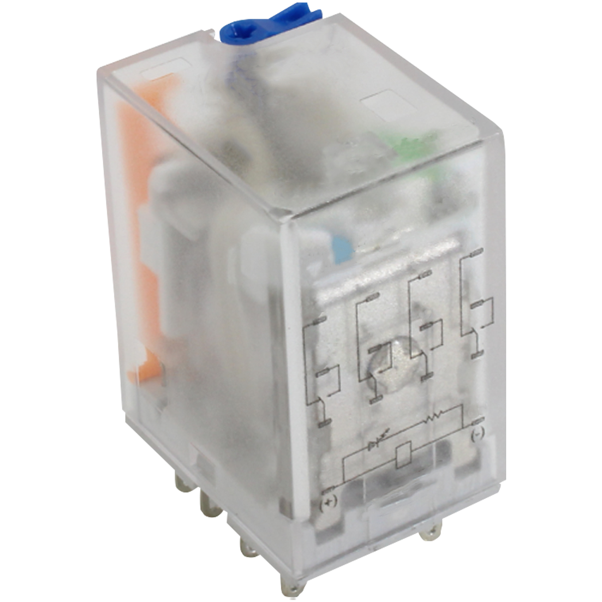 Relé Industrial 14 Pinos 5A 24Vcc 4 Reversíveis Subminiatura Tna4rc3 - Metaltex