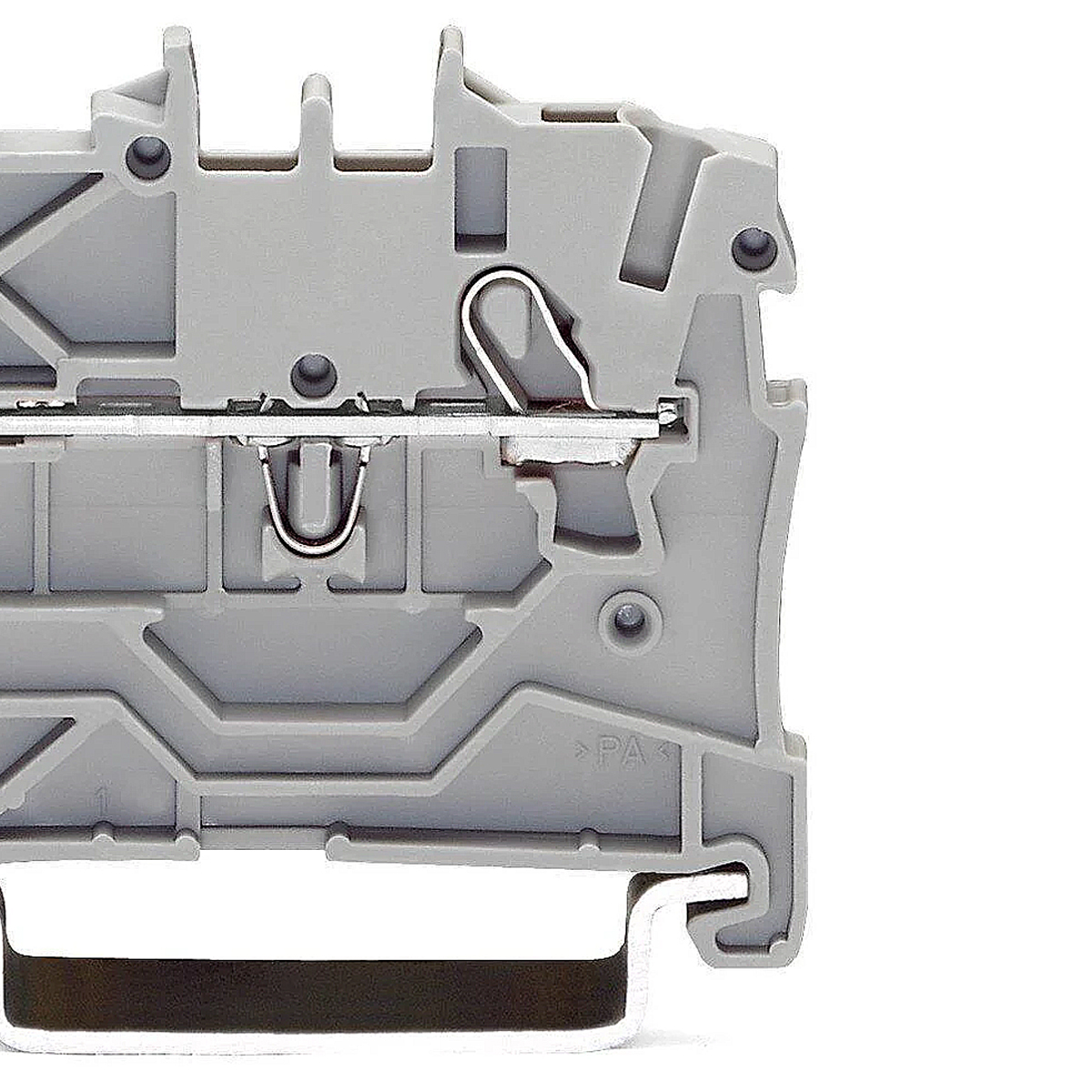 Conector Borne Passagem 2 Conexões 2,50Mm 800V Cinza Poliamida 24A - Wago