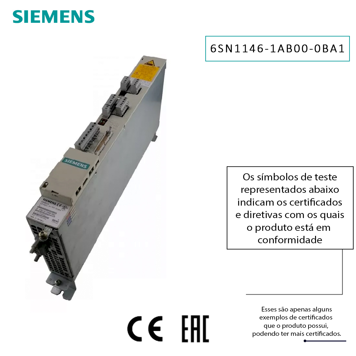 Fonte 611 Peça de Reposição, não Regulado Ps611 5Kw 6SN11461AB000BA1 - Siemens