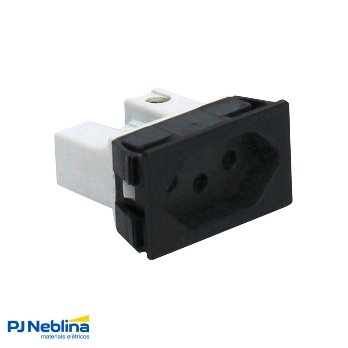Tomada Embutir Painel 2P+T Retangular 20A 250V Pt Borne Parafuso - Steck
