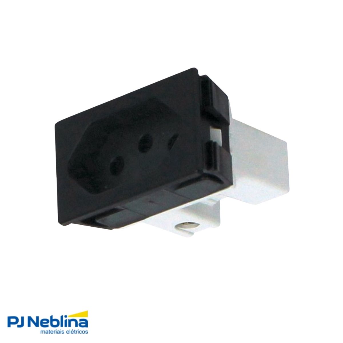 Tomada Embutir Painel 2P+T Retangular 20A 250V Pt Borne Parafuso - Steck