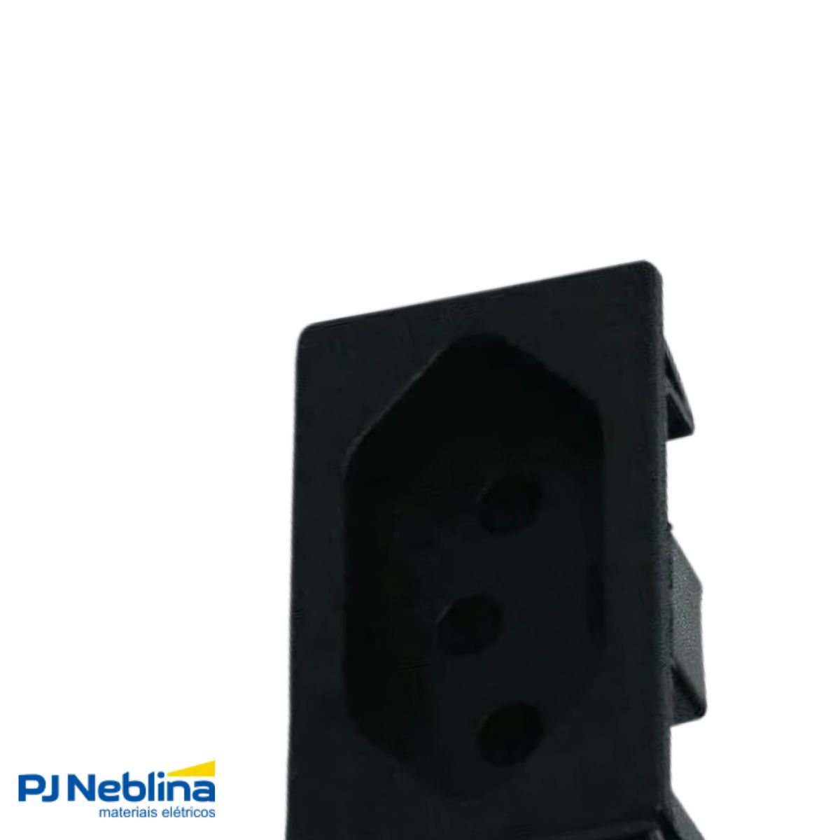 Tomada Embutir Painel 2P+T Retangular 10A 250V Pt Terminal Faston - Steck