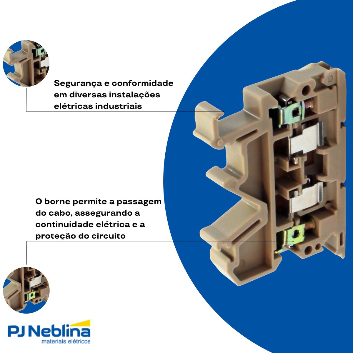 Conector Borne Passagem Porta Fusível 2 Conexões 4,00Mm 500V Bg - Metaltex