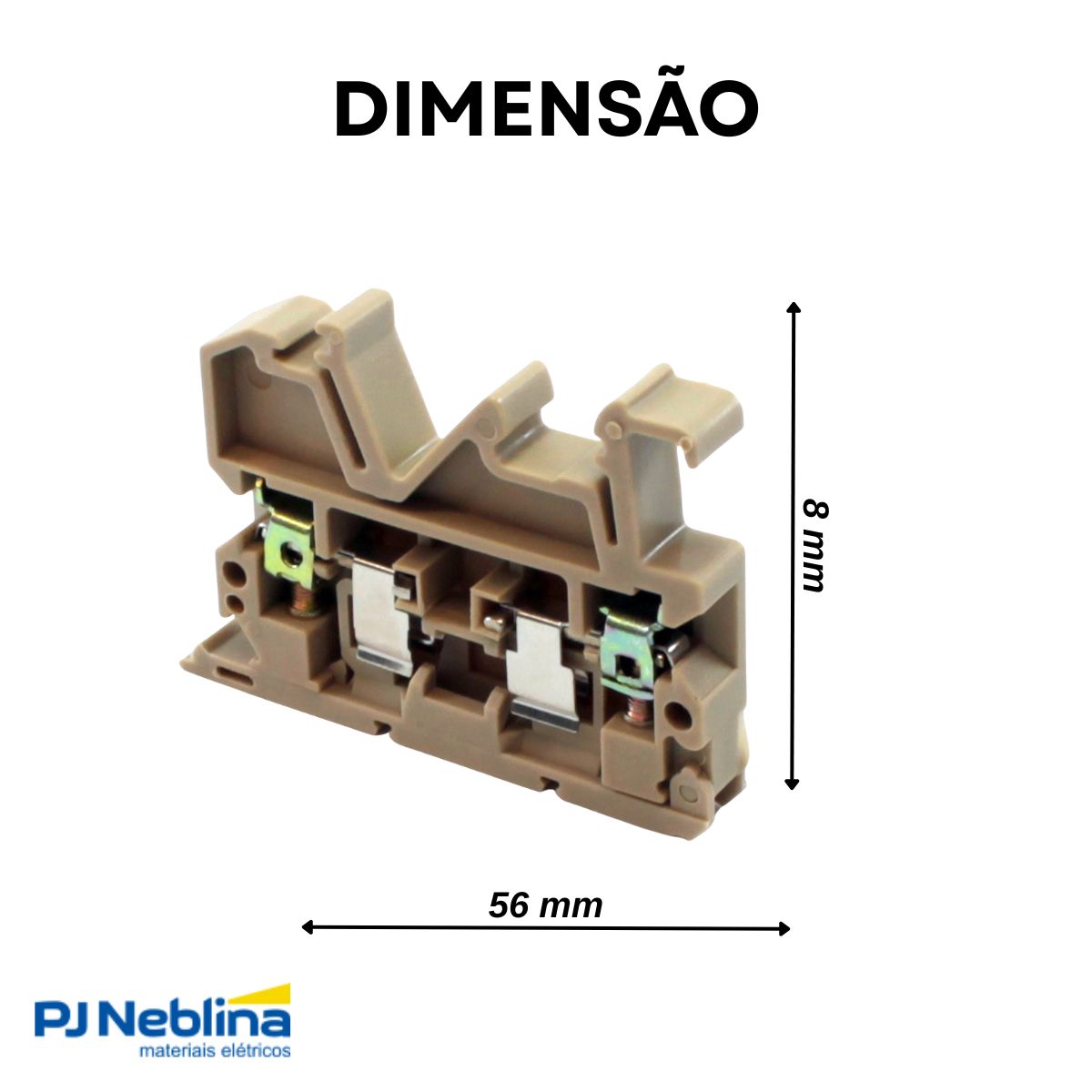 Conector Borne Passagem Porta Fusível 2 Conexões 4,00Mm 500V Bg - Metaltex