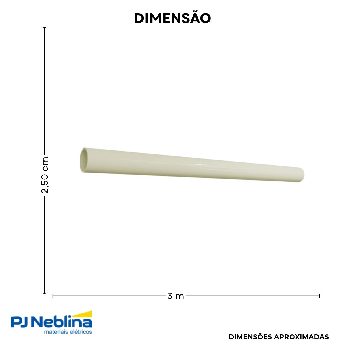 Eletroduto Pvc 3/4 Bc S/Rosca Nbr15465 (Br C/3M) - Wetzel