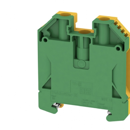 Conector Borne Passagem Terra 2 Conexões 16mm 1000V Verde/Amarela WPE16 - Conexel