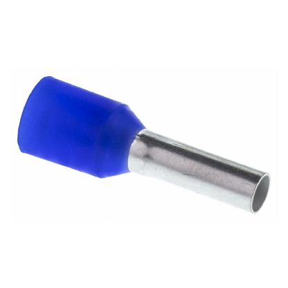 Terminal Tubular Ilhos 16mm Pré-Isolado Azul 100 Unidades - Magnet