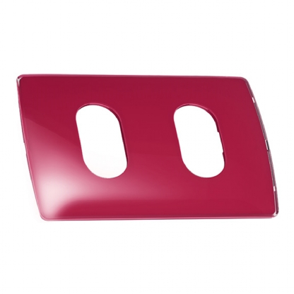 Placa Acabamento 2 Postos Horizontal4X2 Nereya Cereja Gloss - Pial