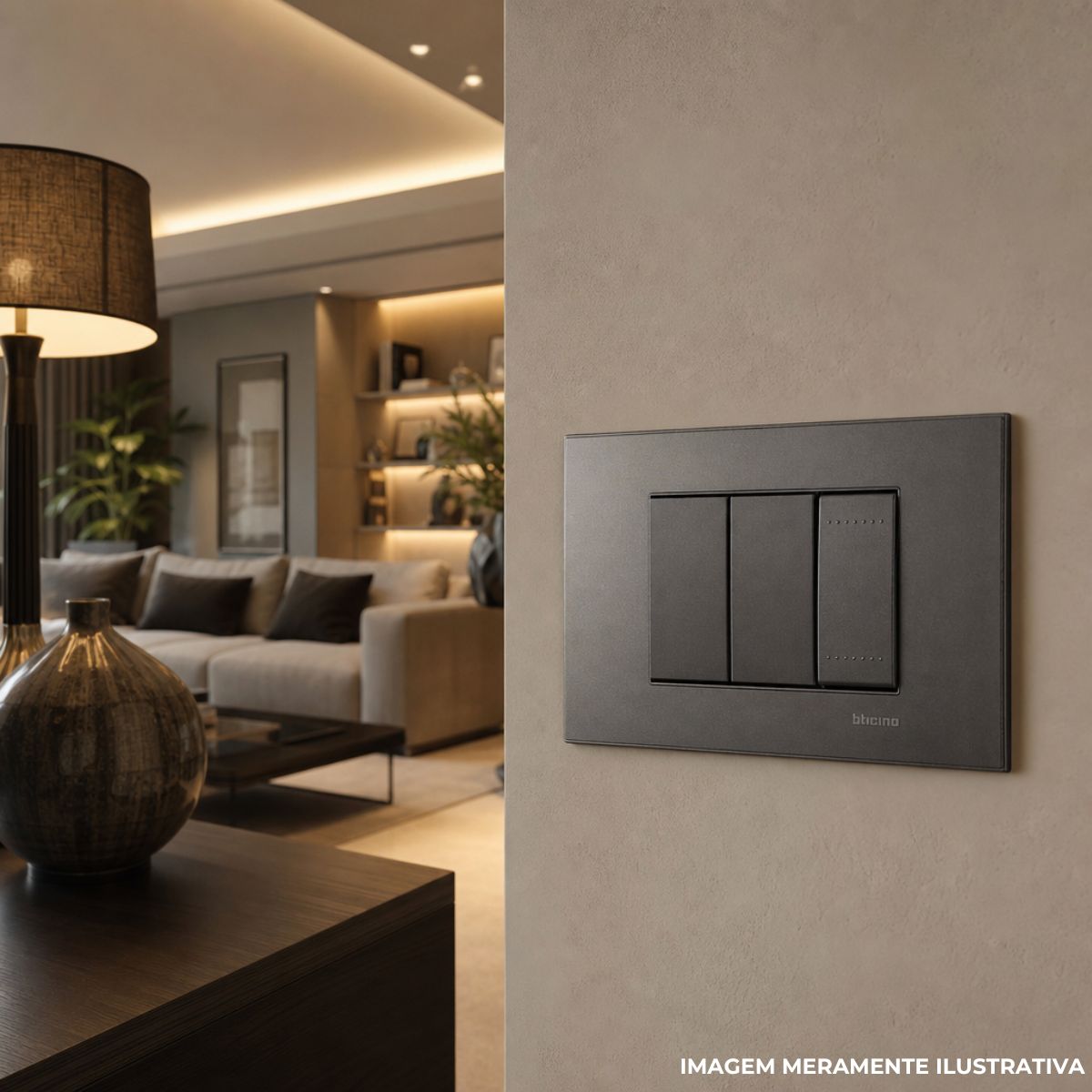 Modulo Interruptor Paralelo 1 Modulo 16A 250V Anthracite Living - Bticino