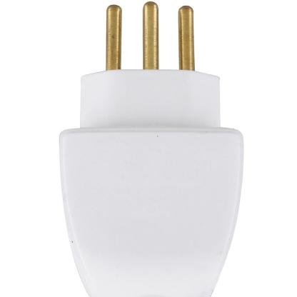 Plug Macho 10A 250V Branco Axial - Blux