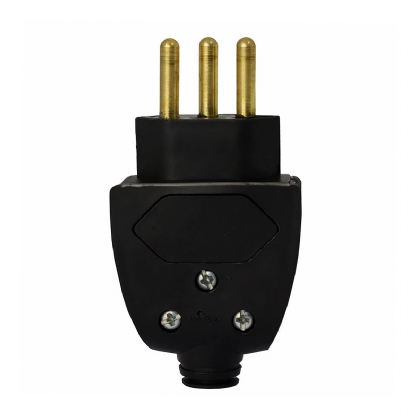 Plug Macho 10A 250V Preto Axial - Blux