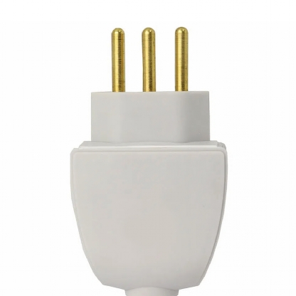 Plug Macho 20A 250V Cinza Axial - Blux