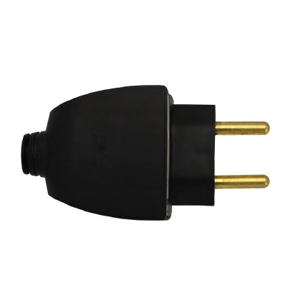 Plug Macho 10A 250V Preto Axial - Blux