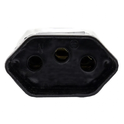Plug Fêmea 20A 250V Preto Axial - Blux