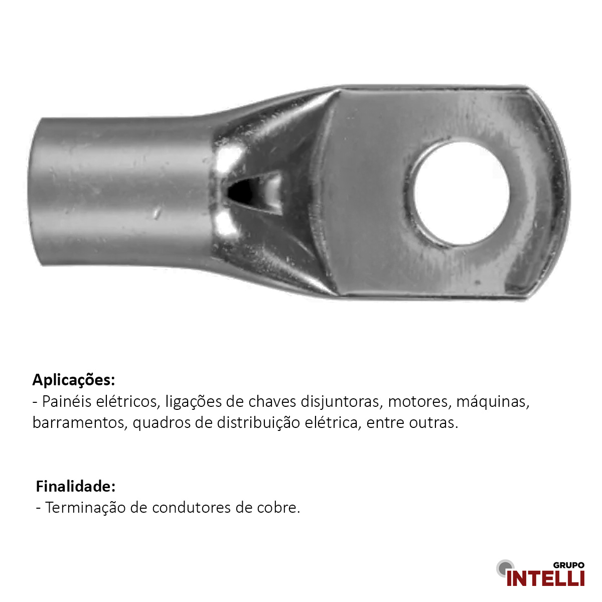 Terminal Compressão 50Mm 1 Compressão 1 Furo F=8,5Mm 5/16 M8 5315 Intelli