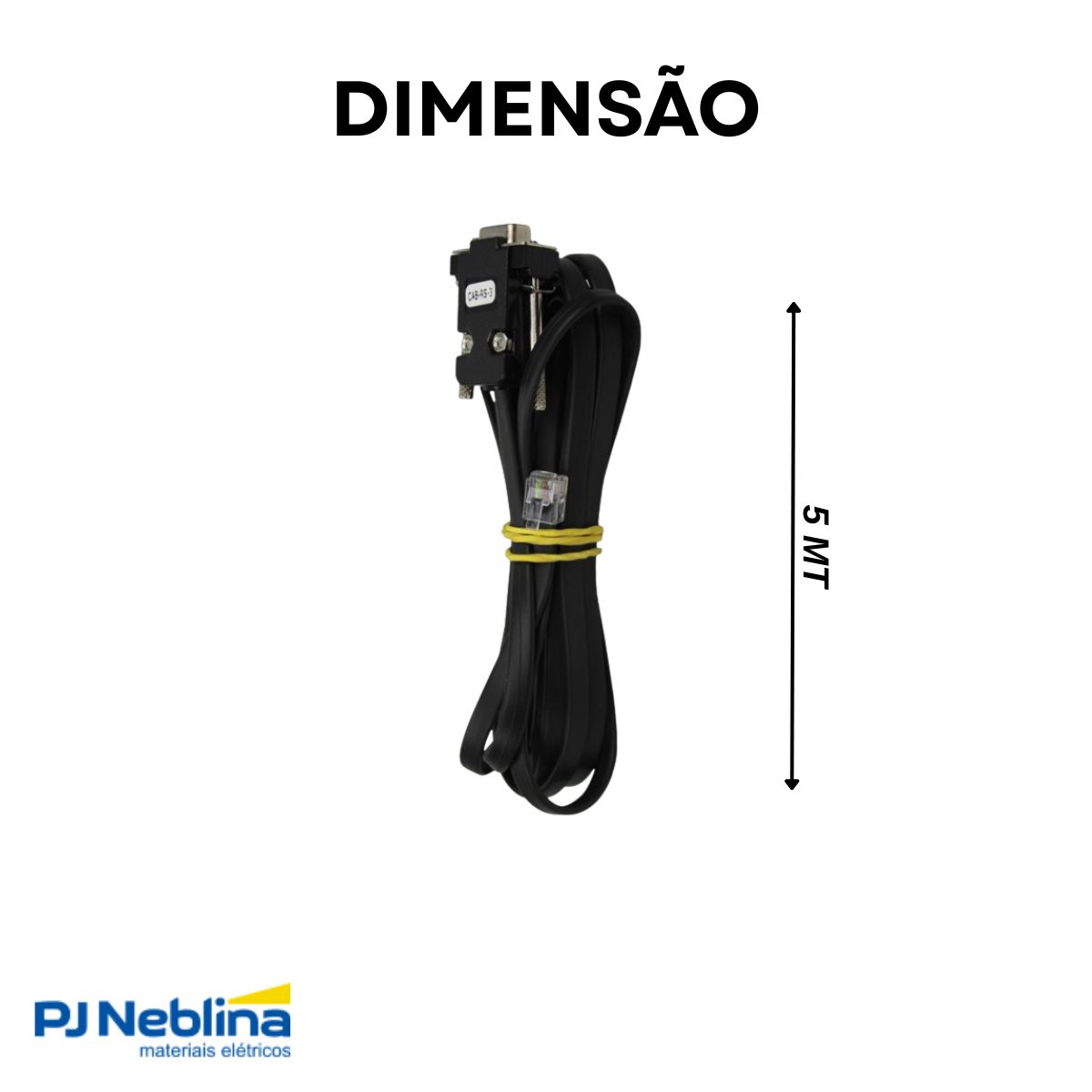 Cabo Conexão Modulo Ihm Remota Db9/Rj11 Femea 3Mt - Weg