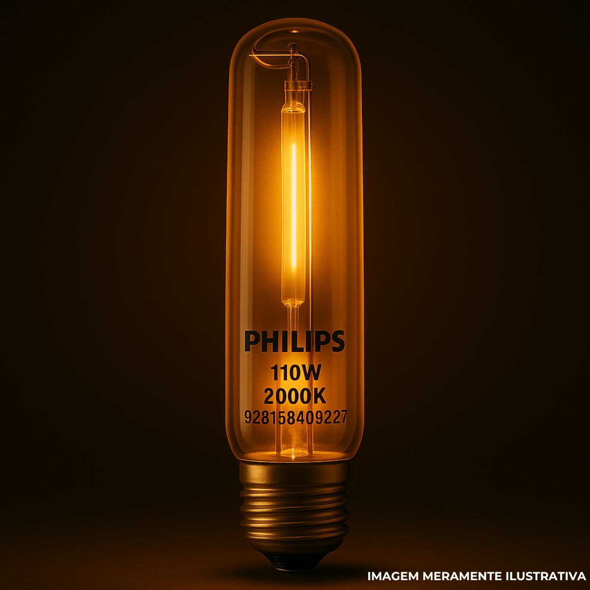 Lâmpada Vapor Sódio Tubular 110W E40 2000K Branco Quente - Philips