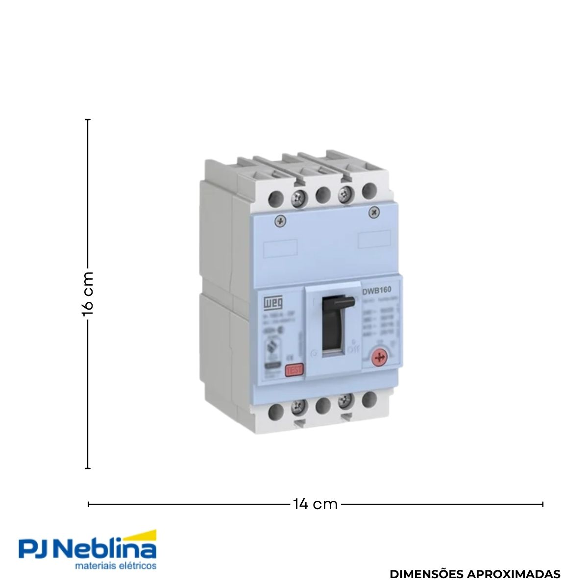 Disjuntor Caixa Moldada Tripolar 40A 30Ka 380/415V 50/60Hz - Weg
