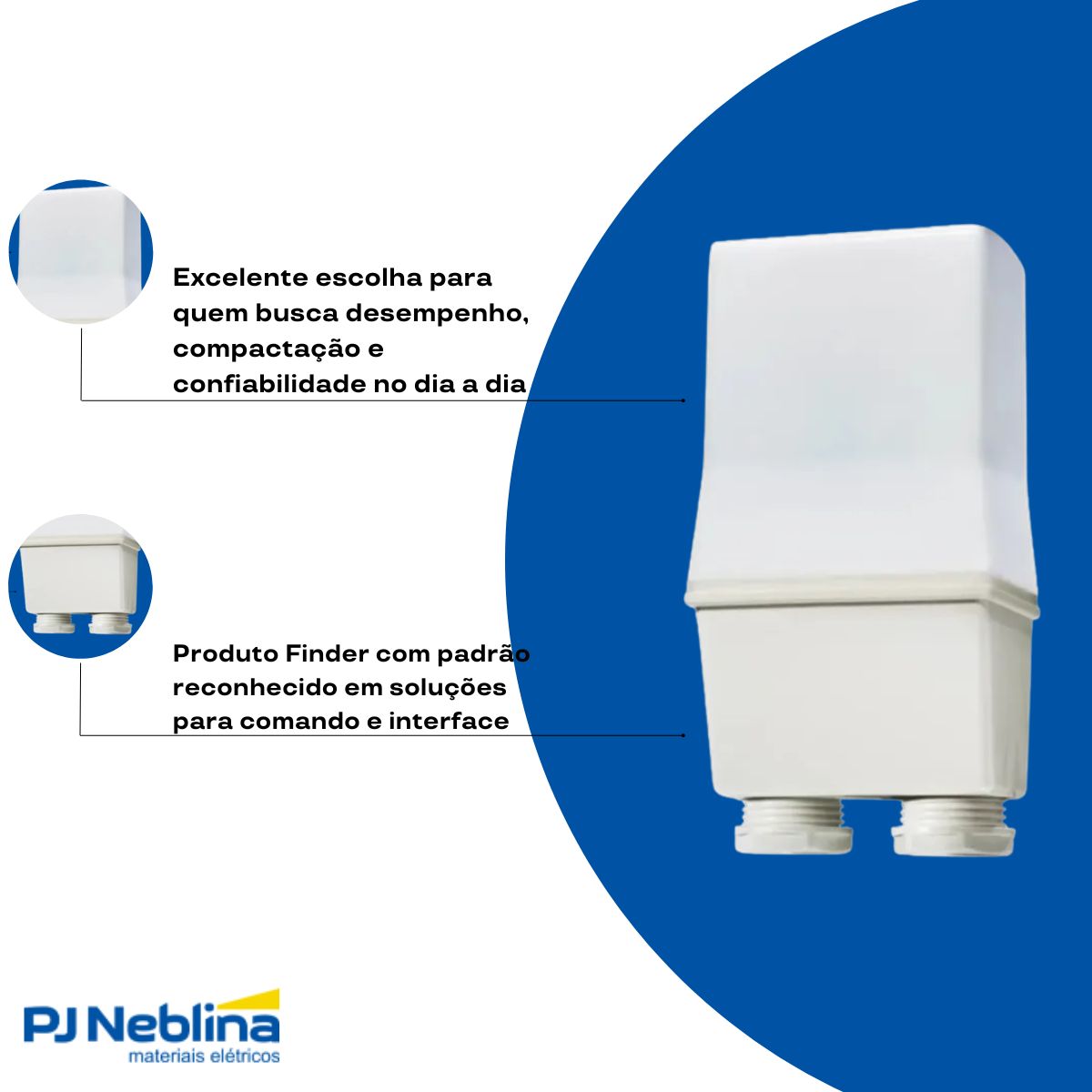 Rele Fotoelétrico Saída Dupla 3700Va 2Na 230V Rabicho Branco - Finder