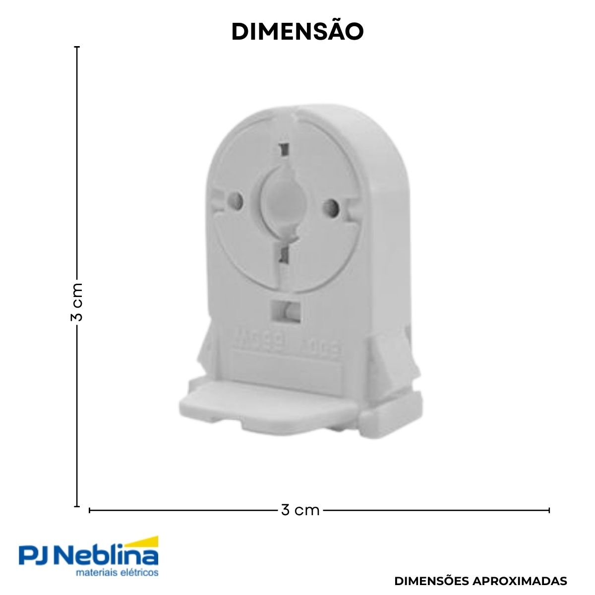 Soquete Lâmpada Poliamida Rotativo P/Lâmpada Fluorescente G13 2A 250V Engate Rápido - Redy