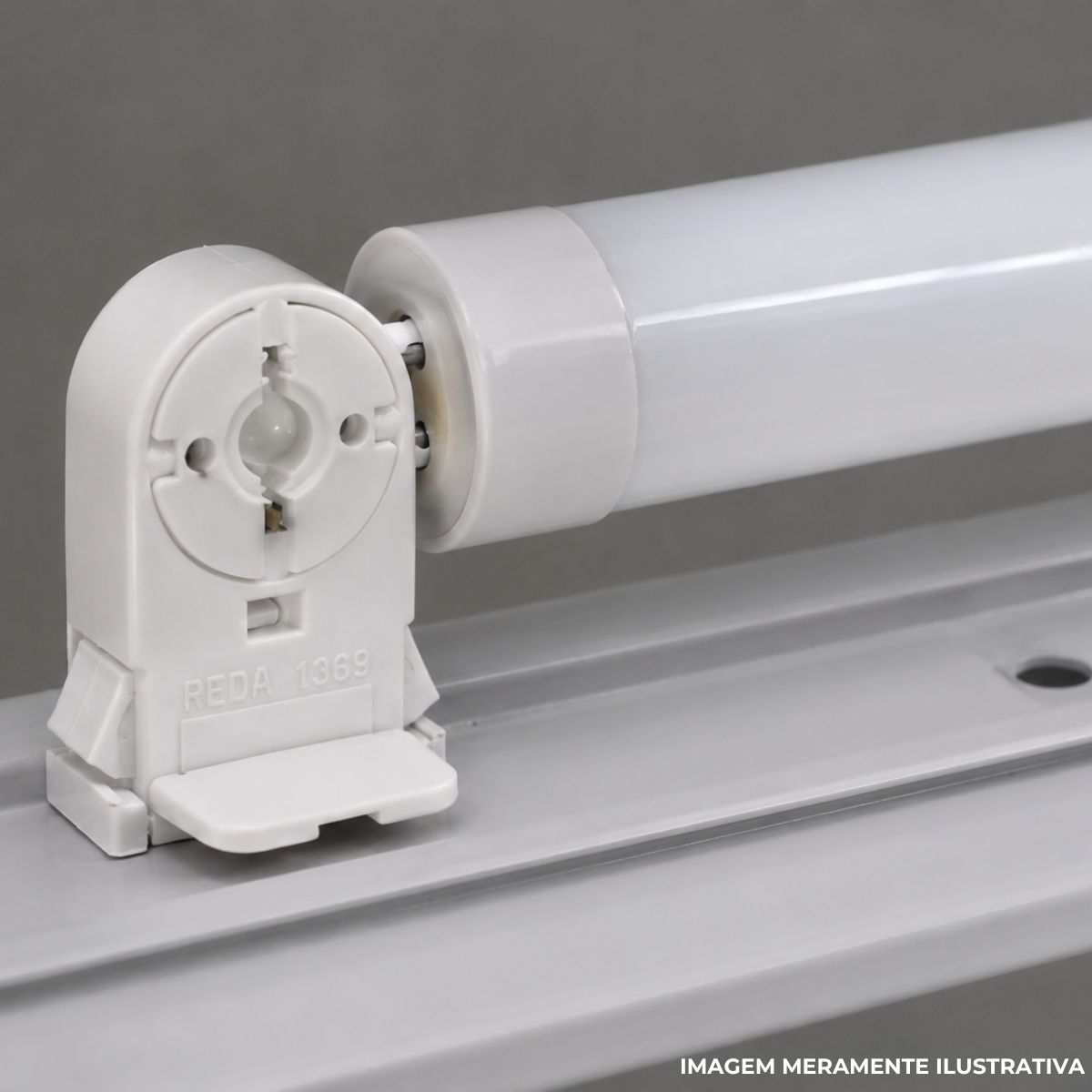 Soquete Lâmpada Poliamida Rotativo P/Lâmpada Fluorescente G13 2A 250V Engate Rápido - Redy