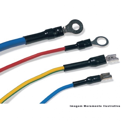 Tubo Poliolefina Termo-Encol 24/8 Rolo Com 3 Metros Preto - Hellermann