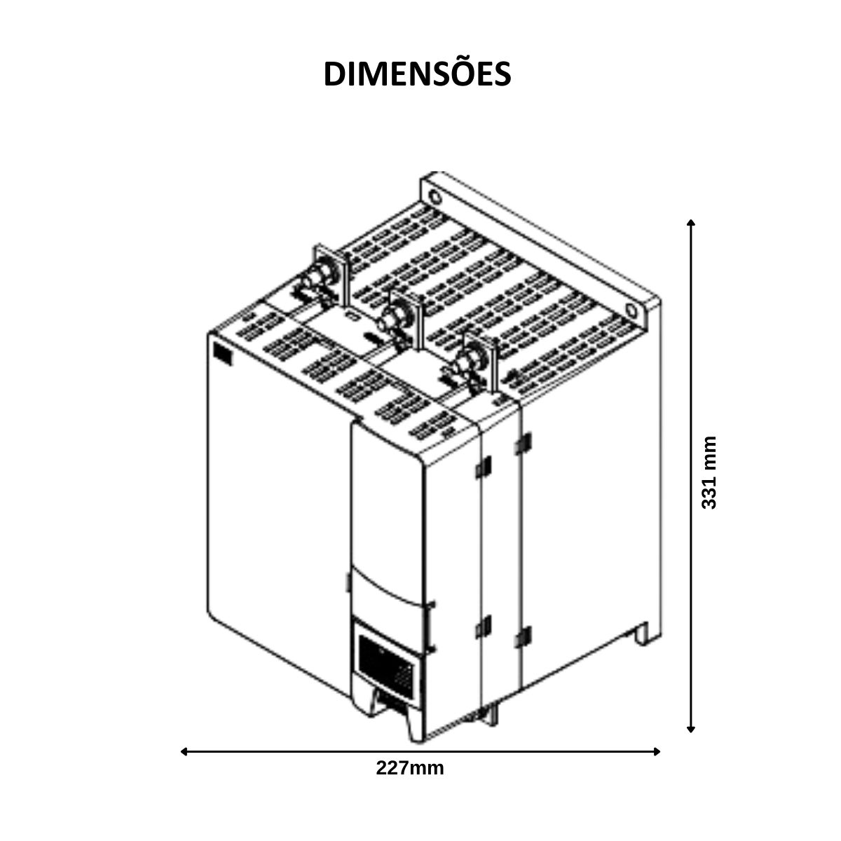Chave Partida Softstarter Trifásico 255A 220V 185Kw Ip00 11043355 Weg