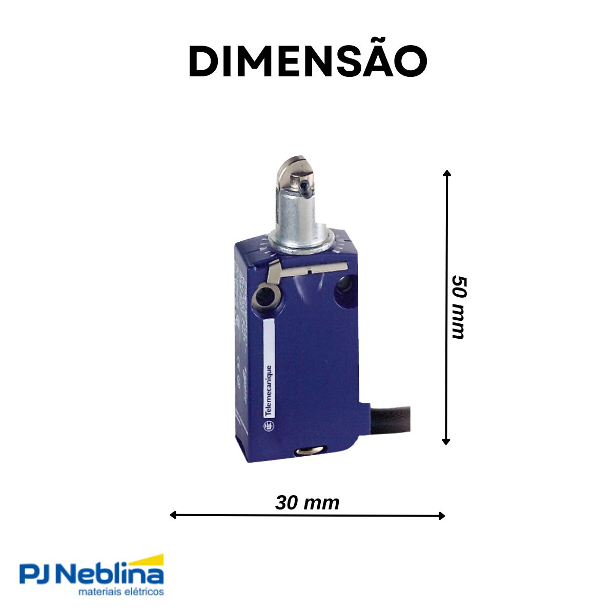 Chave Fim De Curso C/Cabo 5 m Pist.Roldana Aço Na+Nf - Telemecanique