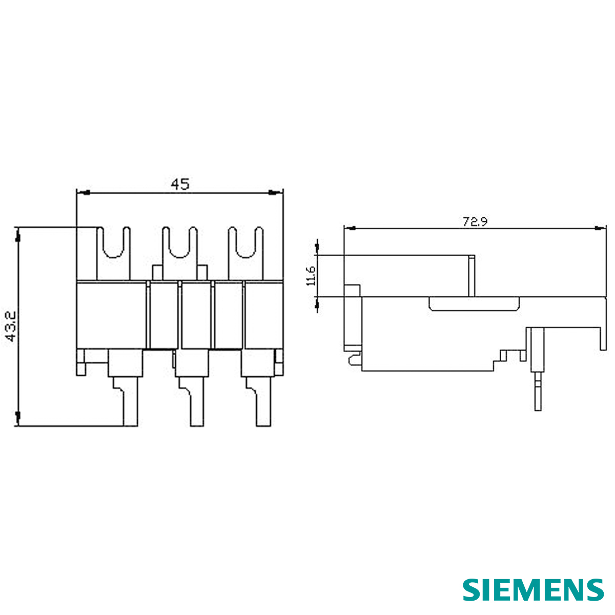 Elemento Interligação Entre Contator S0 Disjuntor S00/S0 Ca/Cc Parafuso Innovation 3RA29211AA00 Siemens