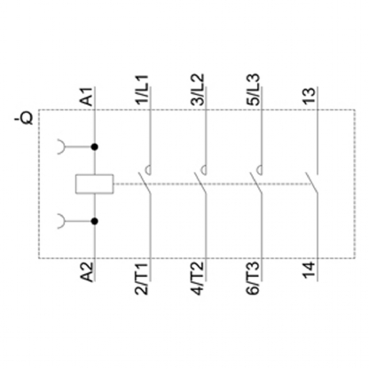 Contator Potência Tripolar 7A 220V 1Na 50/60Hz 3RT20151AN21 - Siemens