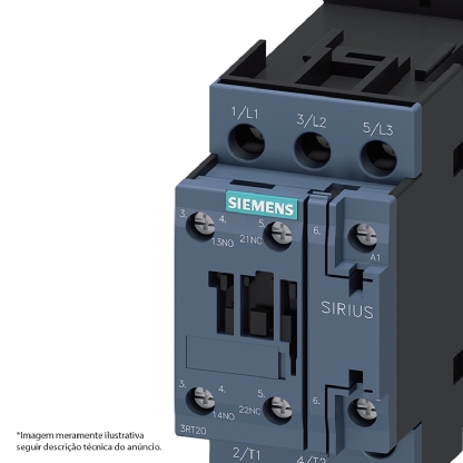 Contator Potência Tripolar 25A 110V 1Na+1Nf 50/60Hz 3RT20261AG20 - Siemens