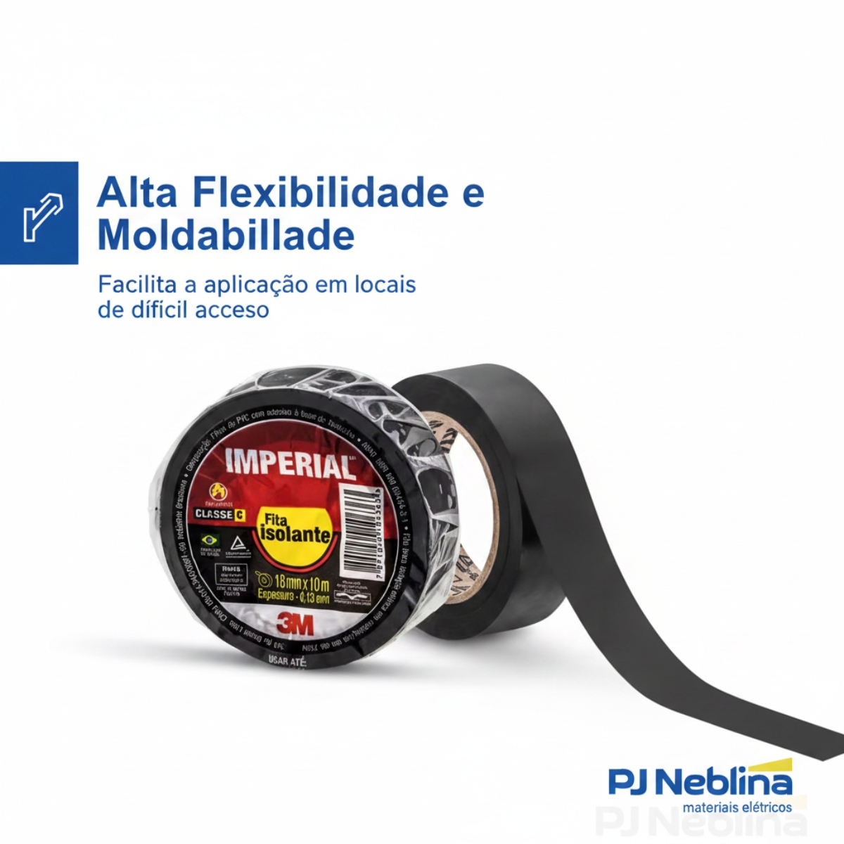 Fita Isolante 18Mmx10M Preto Imperial - 3M do Brasil