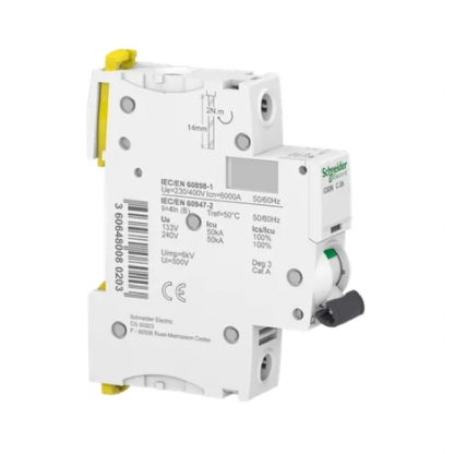 Disjuntor Mini Din Unipolar 2A Curva C 6Ka 230/400V A9F74102BR - Schneider Electric