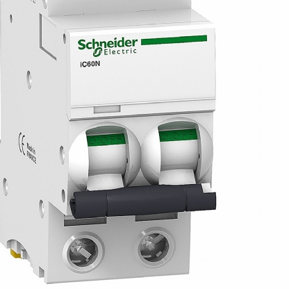 Disjuntor Mini Din Bipolar 2A Curva C 6Ka 230/400V A9F74202BR - Schneider Electric