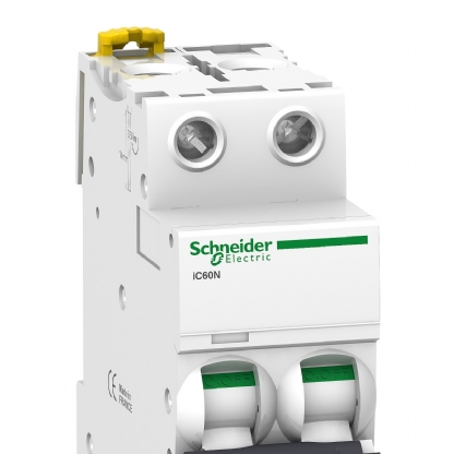 Disjuntor Mini Din Bipolar 10A Curva C 6Ka 230/400V A9F74210BR - Schneider Electric