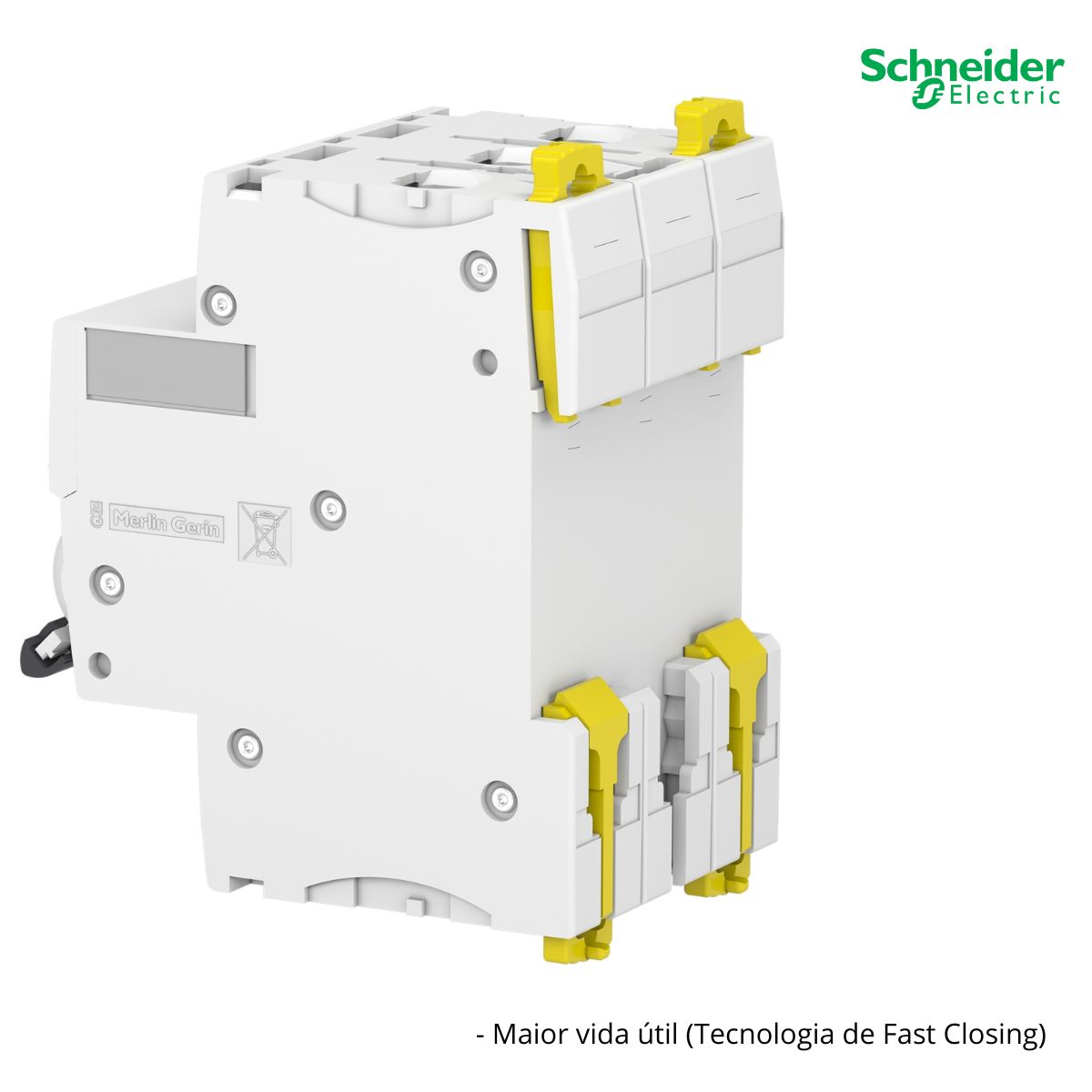 Disjuntor Mini Din Tripolar 10A Curva C 20Ka 220/240V Acti 9 Ic60n - Schneider Electric