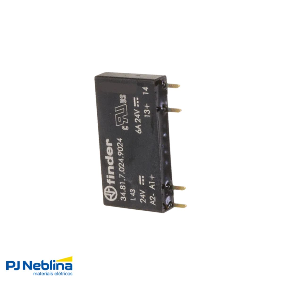 Relé Estado Solido Miniatura Monofásico Entr 24Vcc Saída 24Vcc 6A - Finder